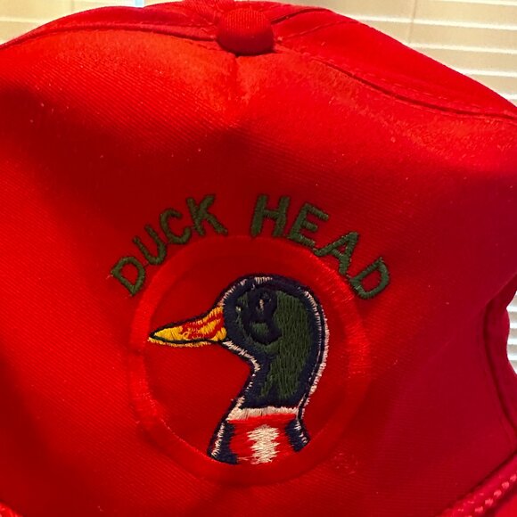 Vintage NEW RED Duck Head Cap/Hat Strapback Baseball Mallard One Size - Picture 3 of 16